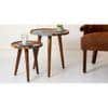 Muddy Miles Round Nesting Tables with Wooden Legs, Side Tables, Wooden Tables, Living Room Decor by A Tiny Mistake