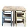 Kingston Sheesham Wood 4 seater Dining Table Set in Antique Multicolour Finish
