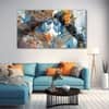 The Castle Decor Premium Radha Krishna Wall Art Wooden Framed Digital Painting 27x48 Inch (Style 2)