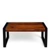 Hamstreet Sheesham Wood Contemporary Rectangle Coffee Table In Natural Teak Finish