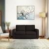 Apollo Compact 2 Seater  Fabric Sofa In Deep Brown Velvet Colour