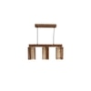 Hexar 3 Series Brown Solid Wood Cluster Hanging Light