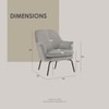 Scandinavian Lucian Lounge Chair Green Black Finish