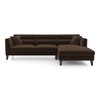 Lewis Sectional Sofa (Colour : Dark Earth, Cushion : Soft, Seater : Right Aligned 3 Seater + Right Aligned Chaise)