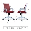 Mmarveal Mid Back Ergonomic Chair in Red Colour