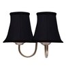 Devansh Dual Steel Metal  Wallmounted Lamp With Cotton Steel Metal  Shade