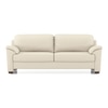 Farina 3 Seater Premium Italian Leather Sofa In Creme Fraiche