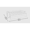 Calliro 3 Pull Out Sofa Cum Bed ith storage In Grey Colour