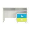 Renata Kids Study Desk cum Drawer Unit on Wheels in Lime Yellow Azure Blue Colour