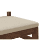 Tessa Solid Wood Dining Chair In Sienna Teak Finish With Wheat Brown Colour Fabric