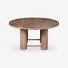 Elysianis Leewell Solid Wood 6 Seater Dining Table in Limewash Finish