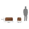 Vector Rectangular Solid Wood Coffee Table In Teak Finish