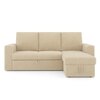Kowloon Sectional Sofa Cum Bed with Storage in Sandshell Beige