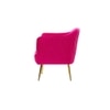 Celeo Solid Wood Accent Chair in Pink Colour