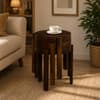 Shri Art Ferrowoods Round Set of 3 Nesting Table