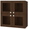 Romano Wall Mounted Glass Display Cabinet in Coffee Walnut Colour