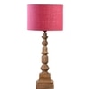 Devansh Pink Jute Table Lamp With  Wood Natural Base (7X7X21.25 Inches)-11