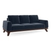 Granada Sofa Set (Colour: Sea Port Blue Velvet, Seater: 3+2+1)