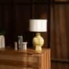 Amalfi Handicrafted Table Lamp in Yellow and blue checks Colour