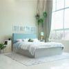 Samadhi Engineered Wood Queen Size Bed In White Finish