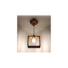 Quattro Brown Solid Wood Single Hanging Light