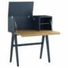 Scandinavian Valen Writing Desk Matte Black Finish