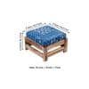 Amber Rosewood Foot Stool with Indigo Patch Kantha Cushion