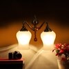 Devansh Metal Electric Wall Light in White Colour with White Shade Count of 2 Lights