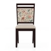 Alaine Dining Chair in Calico Floral Retreat and Pony Beige Non-Printed Seat with Mahogany Finish
