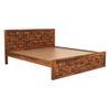 Reden Solid Wood King Size Non Storage Bed In Teak Finish