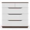 Baltoro Engineered Wood Chest of 5 Drawers in White Finish