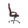 Ettorez Amaze Premium Leatherette High Back Chair In Tan Colour