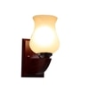 Devansh Solid Wood Electric Wall Light in White Colour with White Shade Count of 1 Light