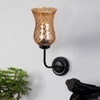 Devansh Metal Electric Wall Light in black Colour with Lavender Shade Count of 1 Light