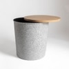Mia Rubberwood Outdoor Coffee Table In Grey Finish
