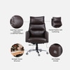 Martian Premium Leatherette Chair In Brown Colour