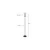 Raymond Black Glass Shade Floor Lamp