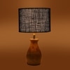 Devansh Black Jute Table Lamp With Wood Natural Base (7X13 Inches)-18