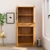 Hexa Engineered Wood Bookshelf Multipurpose Storage Rack in Giant Wood and Frosty White Colour