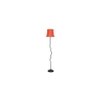 Etta Orange Fabric Floor Lamp with Black Iron Base