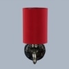Devansh Metal Electric Wall Light in Antique Gold Colour with Red Shade Count of 1 Light