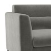 Lewis 1 Seater Fabric Sofa in Ash Grey Velvet Colour