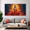 The Castle Decor Goddess Laxmi Wall Painting Wooden Framed 27x48 Inch (Style 6)