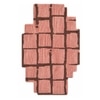 Handmade Wool Shaped Rug Modern Geometric Pink Brown 3 x 5 Feet Carpet