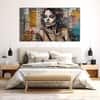 The Castle Decor Women Abstract Wall Painting Wooden Framed Digital Painting 27x48 Inch (Style 7)