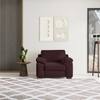 Esquel Premium 1 Seater Fabric Sofa in Deep Plum Velvet Colour