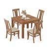 Brighton Square 4 Seater Dining Table With Set Of 4 Fabio Dining Chair