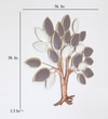 W-Ivory Abstract Metal Wall Decor in Multicolor Set of 1