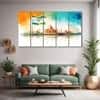 The Castle Decor India Flag Wall Painting Wooden Framed 27x48 Inch