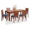 Atlas Crest Storage Solid Wood 6 Seater Dining Table With Atlas Dining Chairs Set
